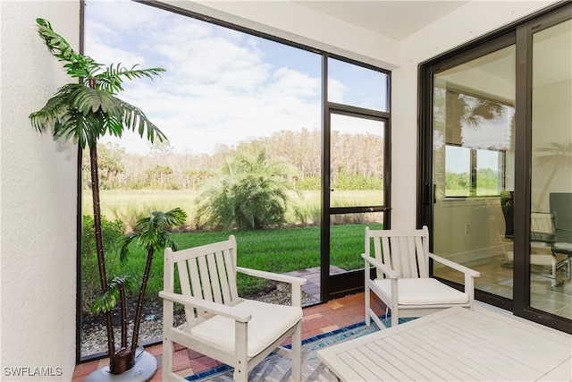 view of sunroom