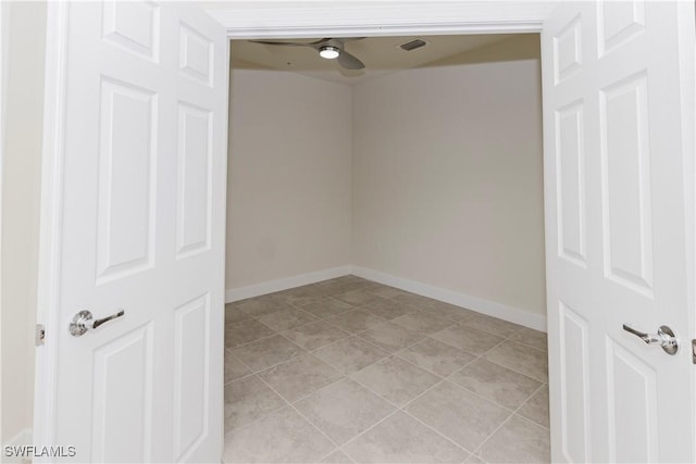 spare room with light tile patterned flooring