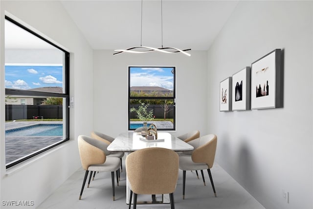 view of dining area