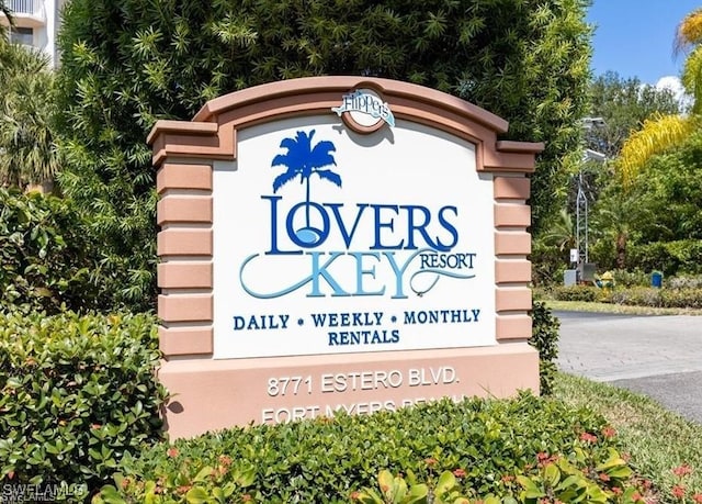 view of community sign