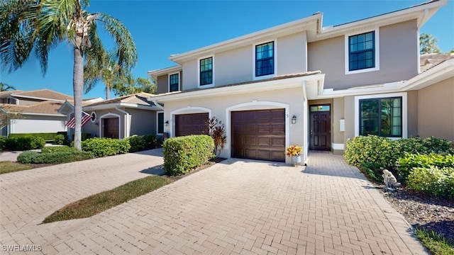 view of front facade with a garage