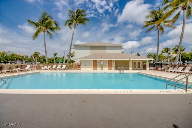 view of pool with a patio area