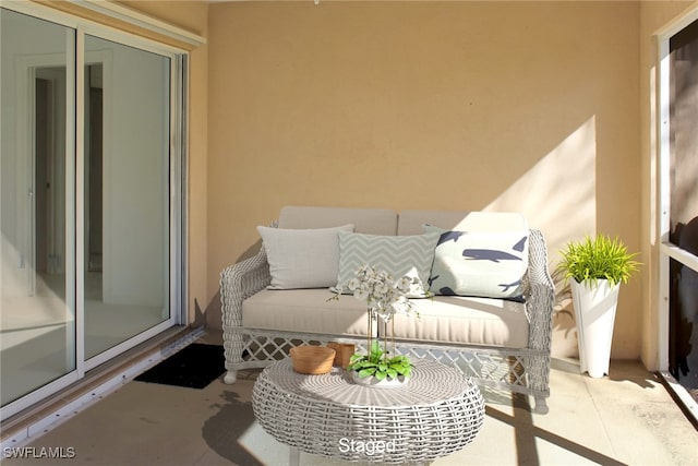 balcony featuring a patio