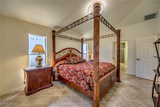 view of tiled bedroom