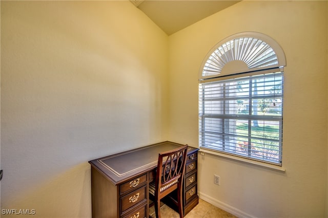 view of tiled office