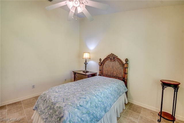 bedroom with ceiling fan