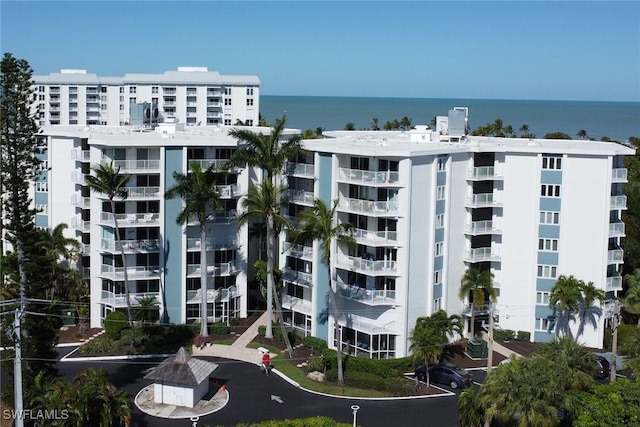 view of property with a water view