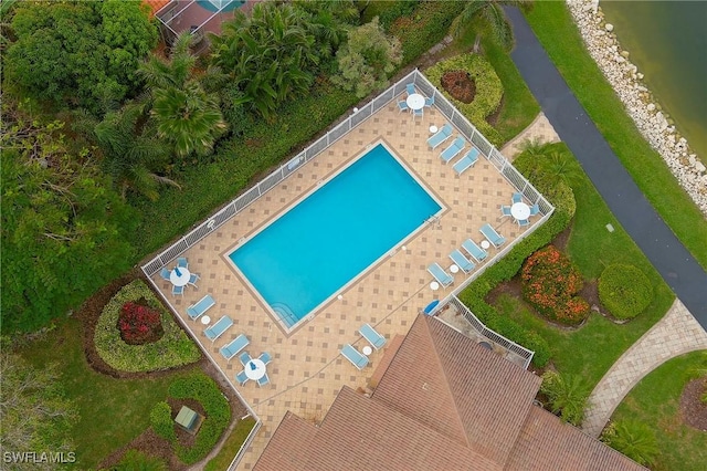 648 Mardel Ct Unit 708, Naples, FL 34104 - bird's eye view of a pool area