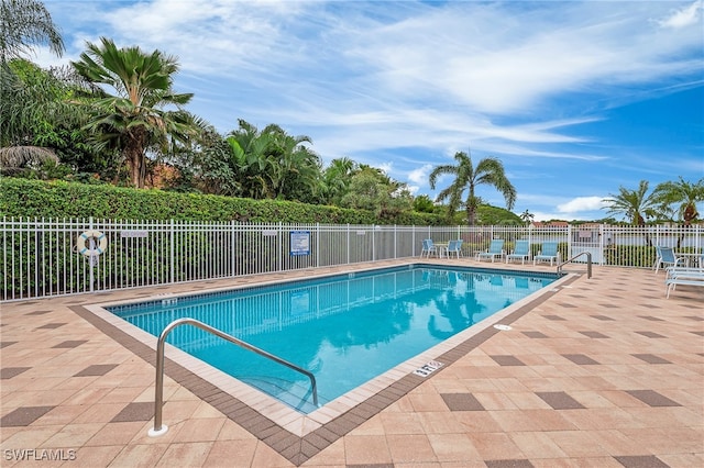 view of pool with a patio area