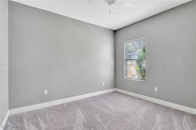 view of carpeted spare room