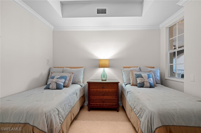 2000 Royal Marco Way Unit 2-407, Marco Island, FL 34145 - bedroom featuring a tray ceiling and crown molding