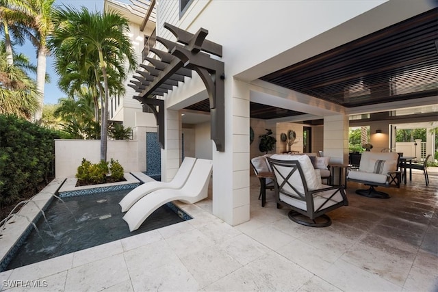 view of patio / terrace with an outdoor hangout area