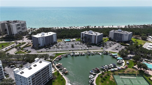 1 Bluebill Ave Unit 401, Naples, FL 34108 - bird's eye view with a water view