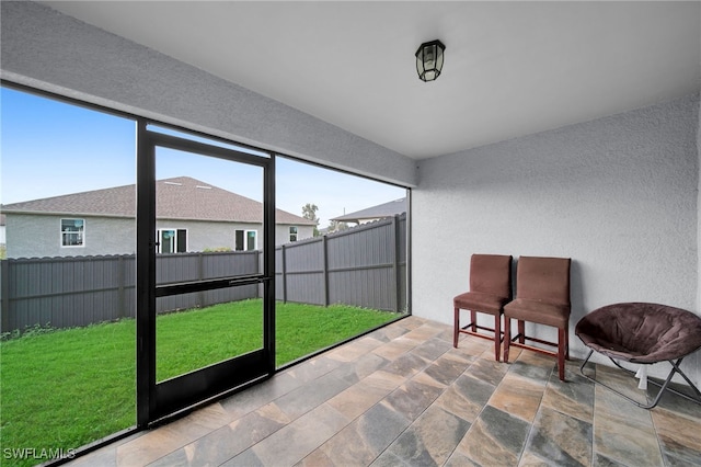 view of sunroom