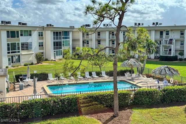 view of pool with a patio area