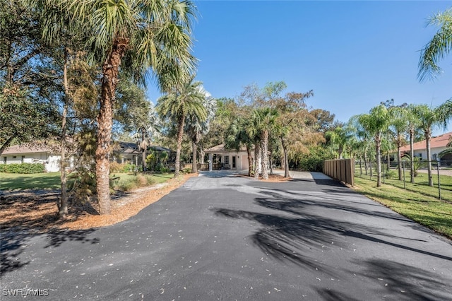 view of street featuring driveway