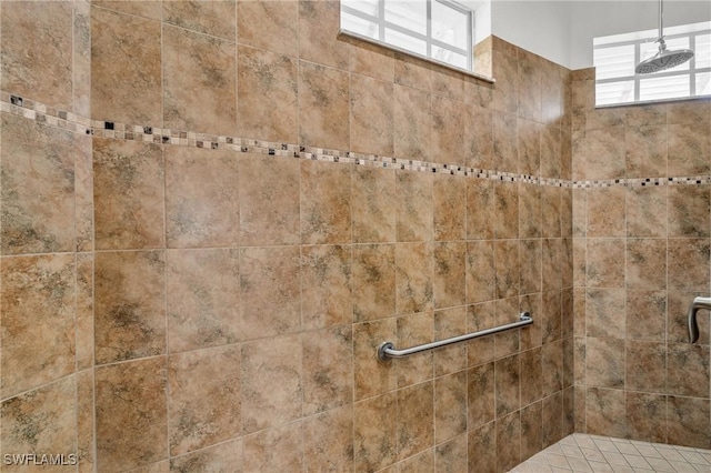 room details with tiled shower