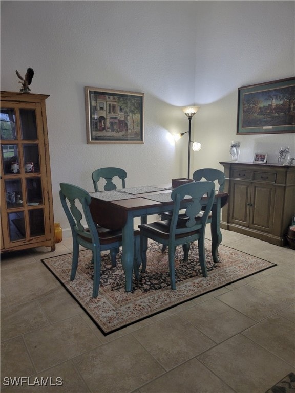 view of tiled dining space