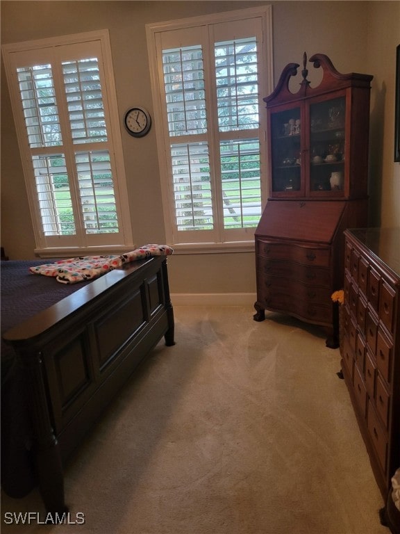 view of carpeted bedroom