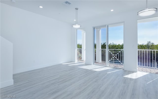 unfurnished room with wood-type flooring