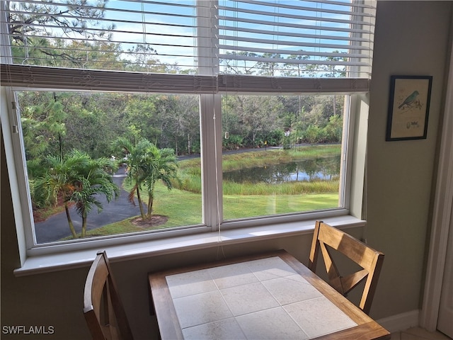 room details with a water view