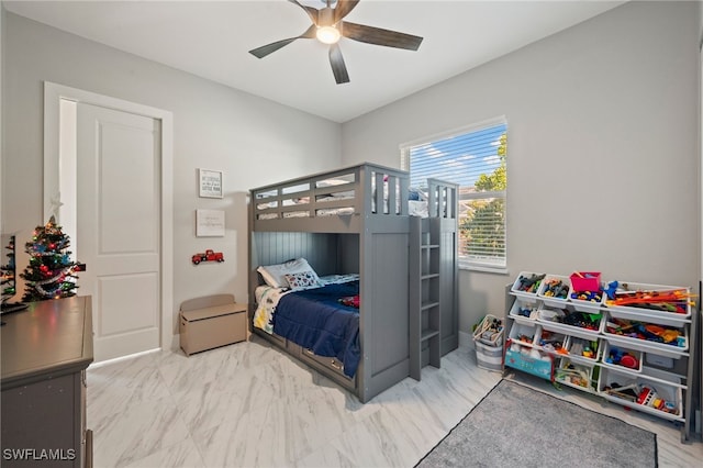 bedroom with ceiling fan