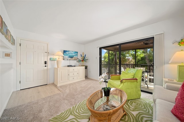 view of carpeted living room