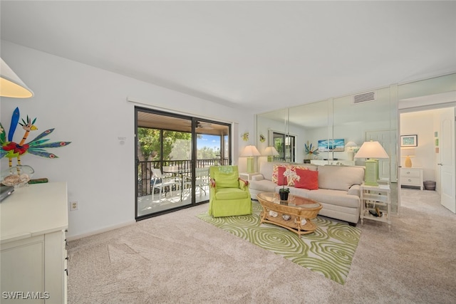 view of carpeted living room