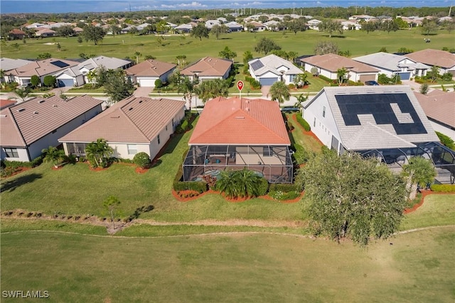 drone / aerial view featuring a residential view