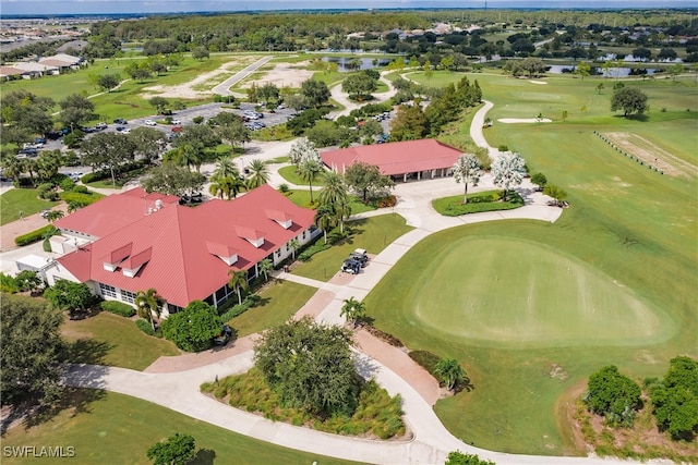 aerial view with golf course view