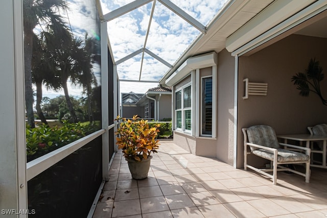 sunroom with plenty of natural light