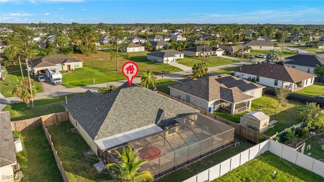 drone / aerial view featuring a residential view