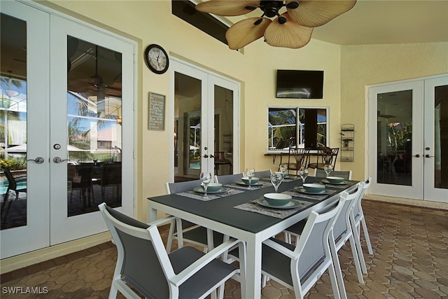 exterior space with french doors