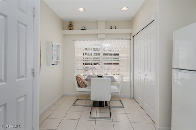 view of tiled dining room