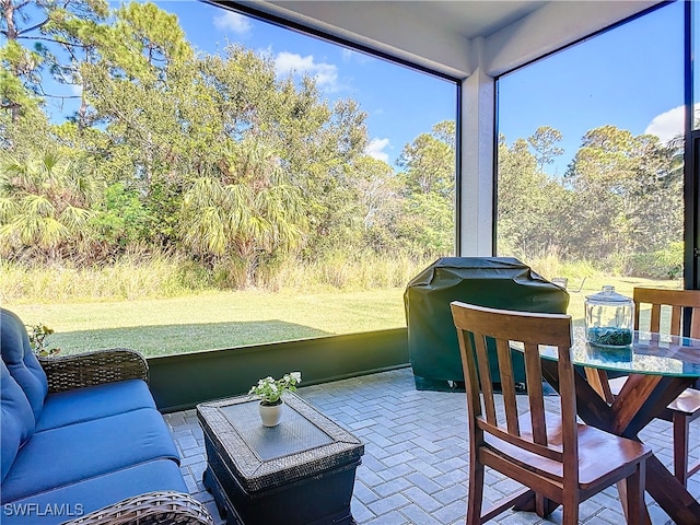 view of sunroom / solarium