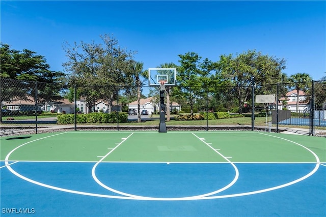 view of sport court