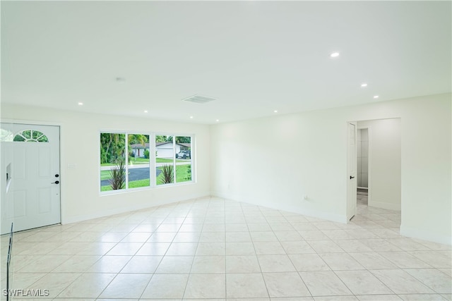 view of tiled spare room