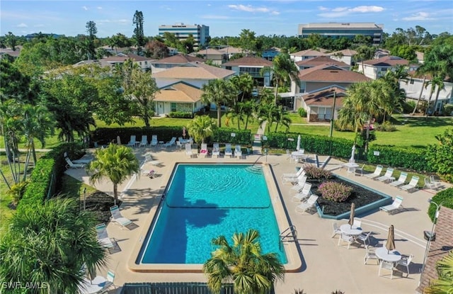 view of pool with a patio