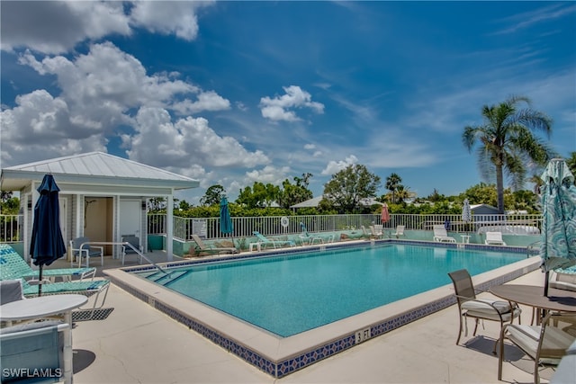 view of pool with a patio