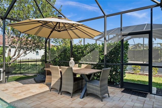 view of sunroom / solarium