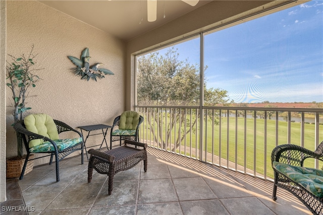 view of sunroom