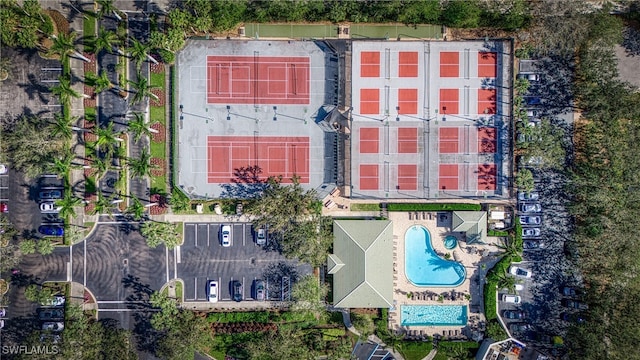 birds eye view of property