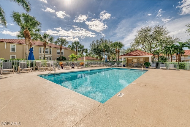 view of pool with a patio