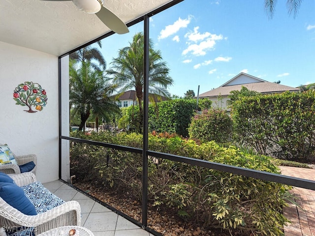 view of sunroom