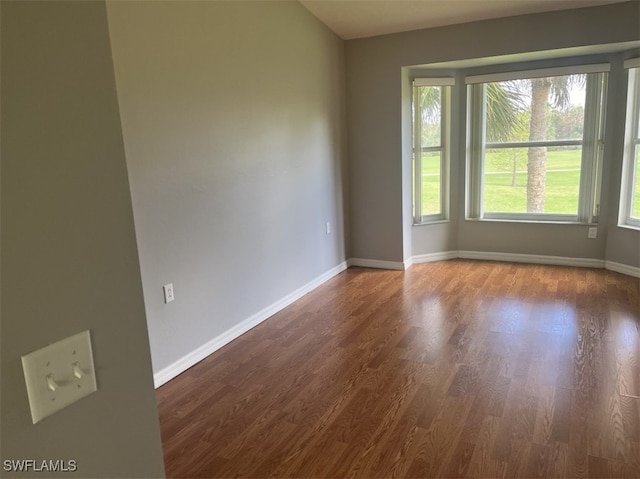 empty room with wood-type flooring