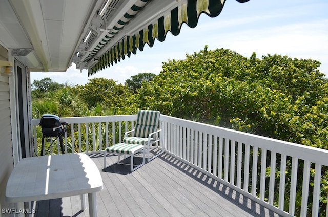 view of wooden terrace