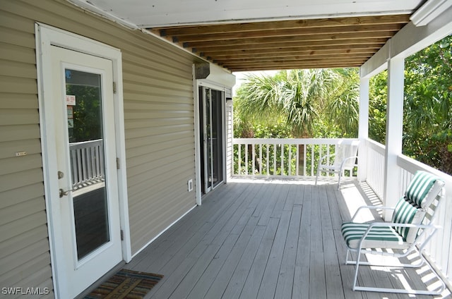 view of wooden deck