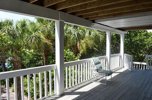 view of wooden terrace