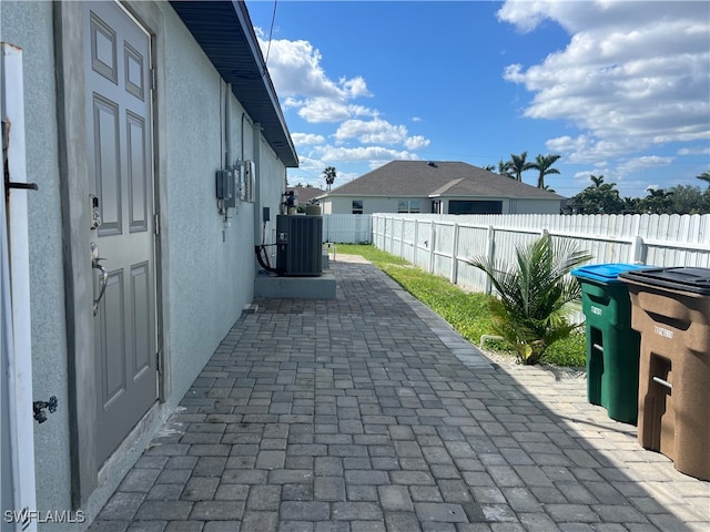 view of patio featuring cooling unit