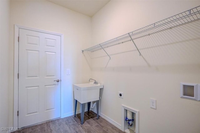 laundry area with electric dryer hookup